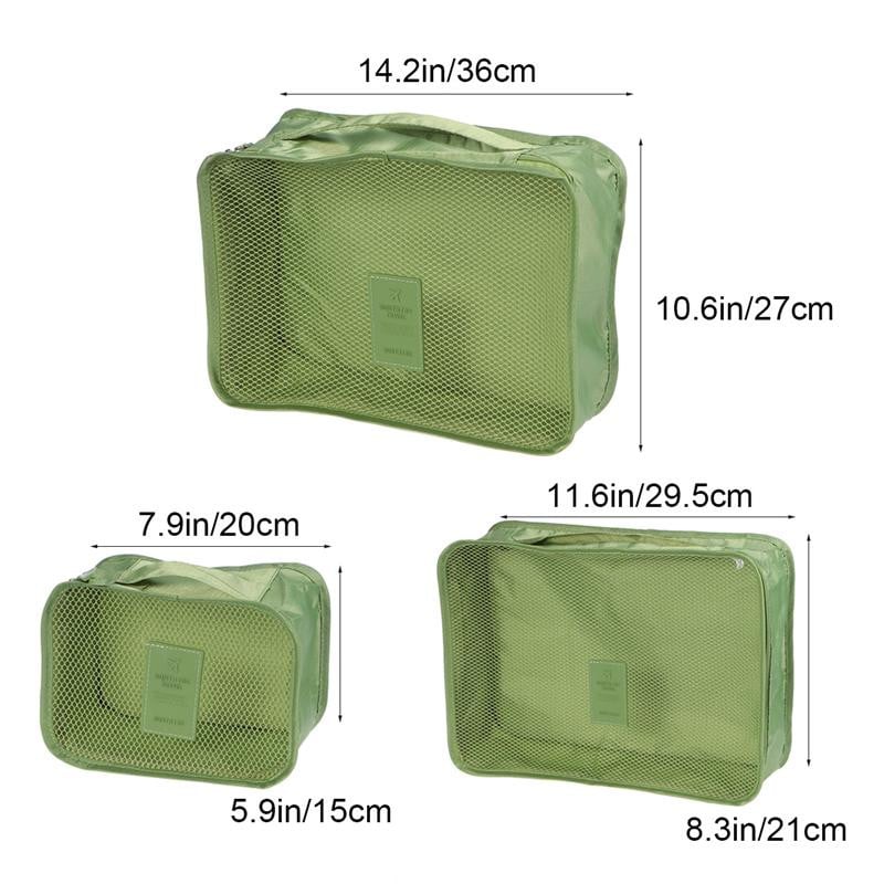 6 vnt Neperšlampami kelioniniai krepšiai Lagaminai Pakavimo rinkiniai Drabužiai Batų Pakavimo kubas Nešiojamas bagažo tvarkyklės maišelis