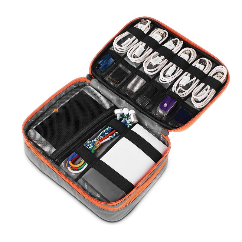 NOVÉ cestovné úložisko káblov, multifunkčné digitálne úložné vrecko, organizér na gadgety, digitálne puzdro, nabíjanie slúchadiel pre iPad, dvojitá vrstva