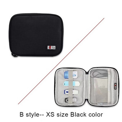 BUBM Digitálna úložná taška, USB dátové gadgety, organizér káblov, drôtená taška, slúchadlá, powerbanka, organizér HDD, cestovná súprava, puzdro, vrecko