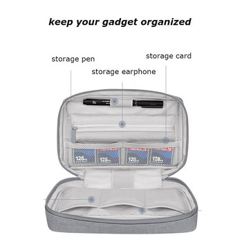 Τσάντα BUBM Travel Gadget Φορητή ψηφιακή τσάντα αποθήκευσης για καλώδιο USB Power Bank Φορτιστής τηλεφώνου Ακουστικά Αξεσουάρ Τσάντα οργάνωσης