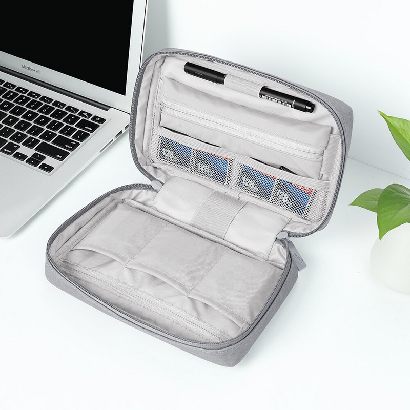 Cestovná taška na gadgety BUBM, prenosná digitálna úložná taška na kábel USB, powerbanku, nabíjačku telefónu, slúchadlá, príslušenstvo, organizér