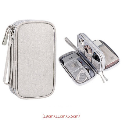 ÚJ Utazásszervező táska Kábeltároló szervezők Tasak hordtáska Hordozható vízálló kétrétegű tárolótáskák kábel kábelhez