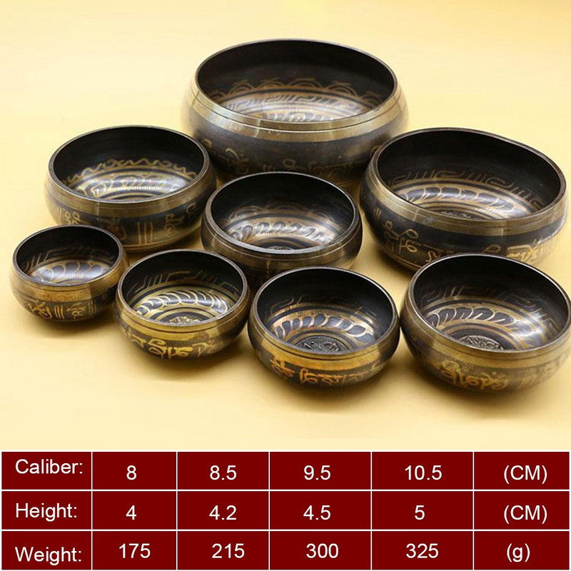 Nepalo Tibeto Budos garso dubuo Joga Meditacija Giedojimo dubuo Žalvario varpelis Rankų darbo muzikos terapija Rankų darbo Tibeto dainuojantis dubuo