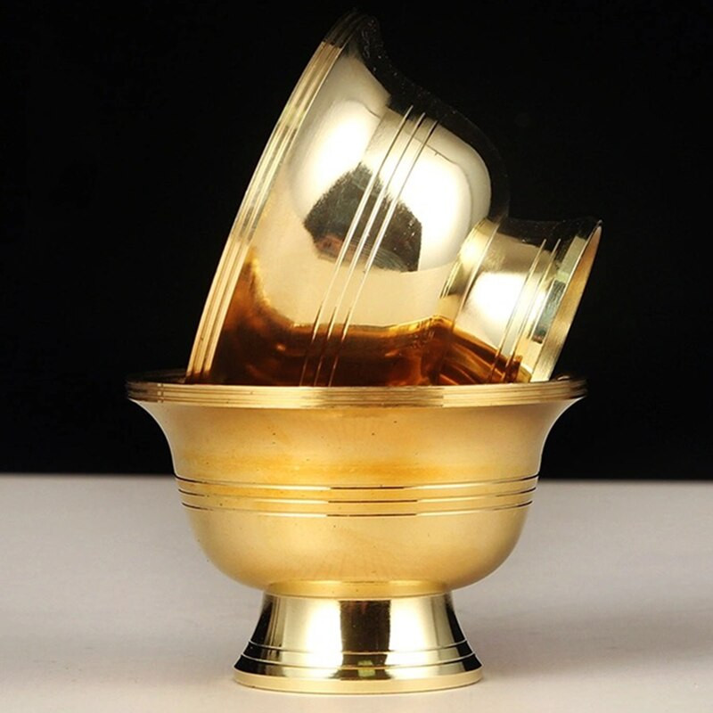 Puhast vasest joogikauss messingist väike, hea tiibeti püha loov veetass Kuldne budistlik teekauss Kodu kingitus, kaunistus