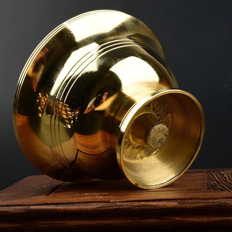 Puhast vasest joogikauss messingist väike, hea tiibeti püha loov veetass Kuldne budistlik teekauss Kodu kingitus, kaunistus