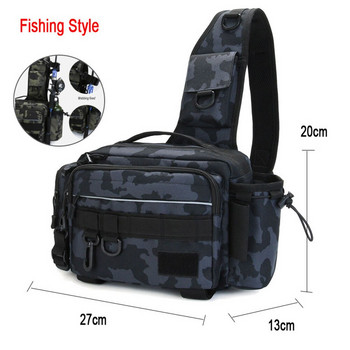 Αδιάβροχη τσάντα κάμπινγκ Organizer Πολυλειτουργική τσάντα ψαρέματος Τσάντα μέσης ώμου Messenger Τσάντες αποθήκευσης ψαριών εξωτερικού χώρου