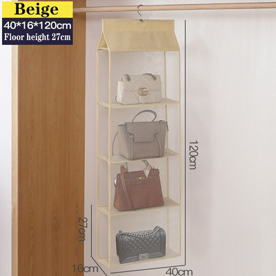 2/3/4 Kišenės Rankinės Kabantys Tvarkyklės Dulkėms atsparus Kabantis Piniginė Rankinė Dėžutukas Laikymas Drabužių Tvarkyklės Spintos Pakabinamas Krepšys