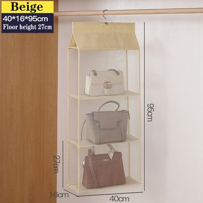2/3/4 Kišenės Rankinės Kabantys Tvarkyklės Dulkėms atsparus Kabantis Piniginė Rankinė Dėžutukas Laikymas Drabužių Tvarkyklės Spintos Pakabinamas Krepšys