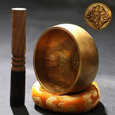 Χάλκινο μπολ ήχου του Βούδα Όργανα διαλογισμού γιόγκα Μπολ Χειροτεχνίας Μουσικής Θεραπείας Θιβέτ Διακόσμηση μπολ χωρίς μαξιλάρι