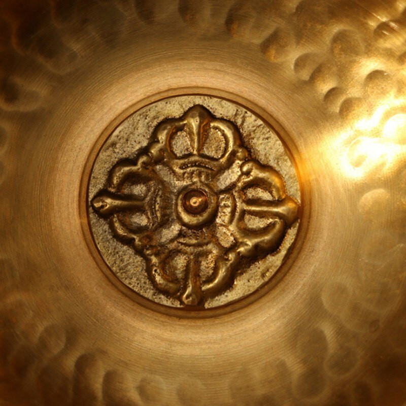 Bol cu sunet Buddha de cupru, instrumente de meditație pentru yoga, bol cântând, terapie cu muzică, bol tibetan, decor fără pernă