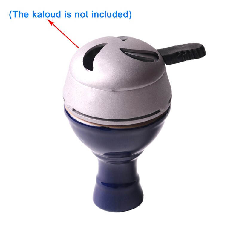 Bol pentru narghilea Vortex negru Cap de narghilea din ceramică albastru Suport pentru aromă roșu Accesoriu de sus cu aromă de oală de fum verde pentru aromă