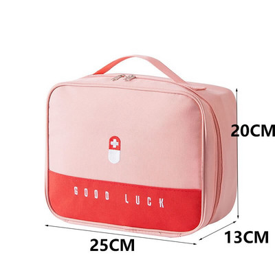 Lielas ietilpības zāļu kastīte Ģimenes pirmās palīdzības komplekts Medikamentu kastītes Pārnēsājamas zāļu glabātavas Ūdensnecaurlaidīga kempinga ceļojumu avārijas soma