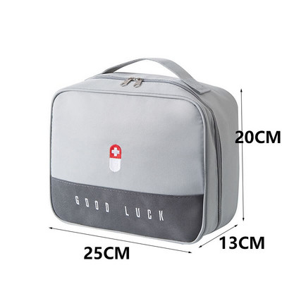 Lielas ietilpības zāļu kastīte Ģimenes pirmās palīdzības komplekts Medikamentu kastītes Pārnēsājamas zāļu glabātavas Ūdensnecaurlaidīga kempinga ceļojumu avārijas soma