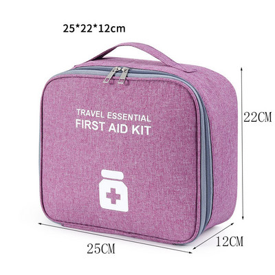 Lielas ietilpības zāļu kastīte Ģimenes pirmās palīdzības komplekts Medikamentu kastītes Pārnēsājamas zāļu glabātavas Ūdensnecaurlaidīga kempinga ceļojumu avārijas soma
