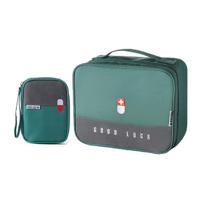 Lielas ietilpības zāļu kastīte Ģimenes pirmās palīdzības komplekts Medikamentu kastītes Pārnēsājamas zāļu glabātavas Ūdensnecaurlaidīga kempinga ceļojumu avārijas soma