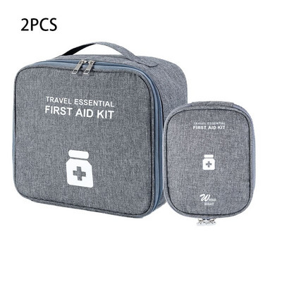 Lielas ietilpības zāļu kastīte Ģimenes pirmās palīdzības komplekts Medikamentu kastītes Pārnēsājamas zāļu glabātavas Ūdensnecaurlaidīga kempinga ceļojumu avārijas soma