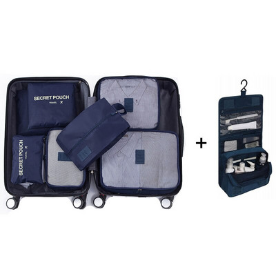 Utazási tárolótáskák ruhákhoz Alsónemű Cipők Bőrönd Szervező Nagy kapacitású Utazási Tároló Csomagolás Kocka Poggyász Rendezett Tasak