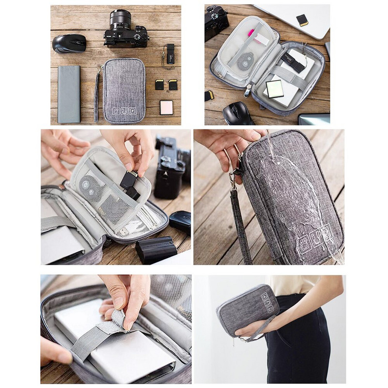 Prenosná úložná taška, vodotesné puzdro, organizér, kábel, USB gadgety, puzdro na digitálne cestovné úložné tašky, mlynček na fajčenie, príslušenstvo