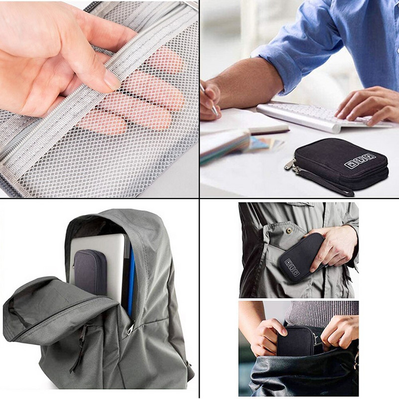 Prenosná úložná taška, vodotesné puzdro, organizér, kábel, USB gadgety, puzdro na digitálne cestovné úložné tašky, mlynček na fajčenie, príslušenstvo