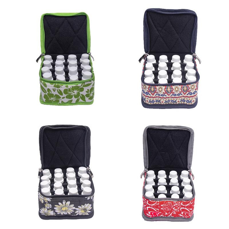 16 nyílású, 10 ml-es 15 ml-es esszenciális olajtartó tárolótáska a DoTERRA Young Living Oil utazáshoz, kényelmes illóolajtartó tok, cipzáras zár