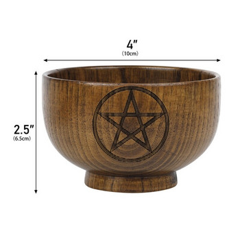 Altar Bowl Χειροποίητα Ξύλινα Μπολ Τελετουργικά σερβίτσια Τελετή Μαντεία Σελήνης Αστρολογικό Εργαλείο Επιτραπέζιο παιχνίδι Witchcraft Prop Προμήθειες