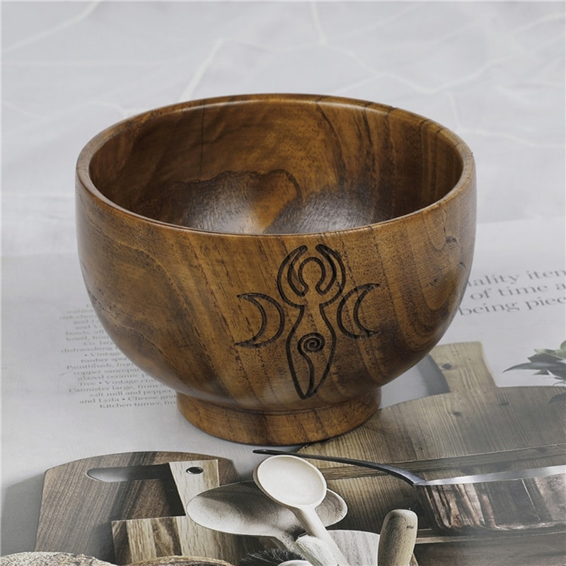 Oltárna misa, ručne vyrobené drevené misky, rituálny riad, obrad, veštenie z Mesiaca, astrologický nástroj, stolová hra, čarodejnícke rekvizity, potreby