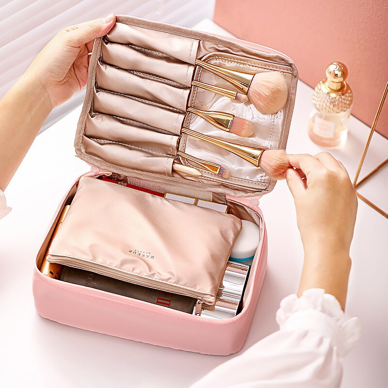 Cestovná vonkajšia multifunkčná dievčenská make-up taška pre ženy, kozmetika, organizér na toaletné potreby, vodotesný úložný priestor na make-up, puzdro na make-up