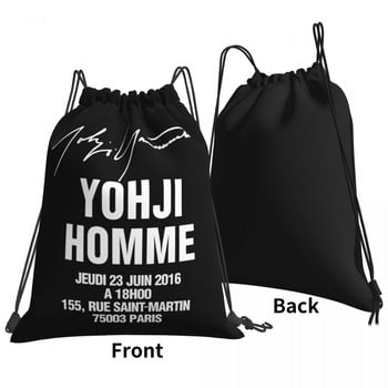 Yohji Yamamoto Pool Om Pour Homme Staff Sewn Back Λογότυπο Τσάντες με κορδόνια Τσάντα γυμναστικής Προσωποποιημένη