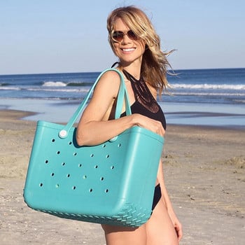 Beach Tote καλάθι σιλικόνης με αδιάβροχη τσάντα ταξιδίου στην άμμο Τσάντα αποθήκευσης πολλαπλών χρήσεων Τσάντα αποθήκευσης για Boat Pool Sports Gym