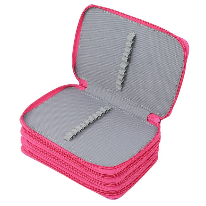 72 lyuk, 4 rétegű, praktikus PU bőr tároló tok Iskolai kellékek Nagy kapacitású tolltáska tanulói ajándék művészeti kellékekhez