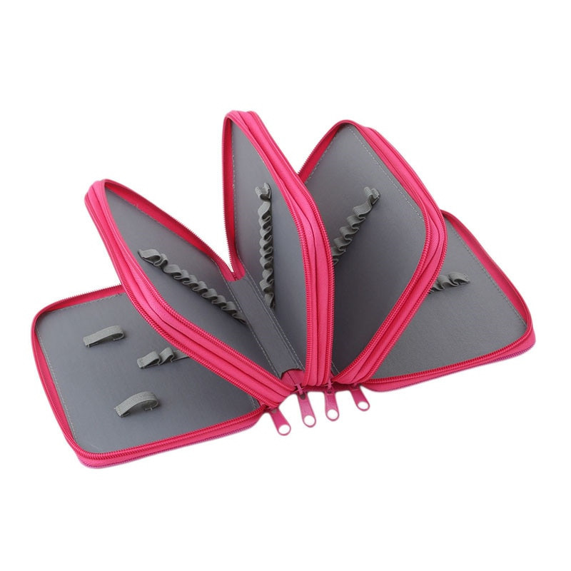 72 lyuk, 4 rétegű, praktikus PU bőr tároló tok Iskolai kellékek Nagy kapacitású tolltáska tanulói ajándék művészeti kellékekhez