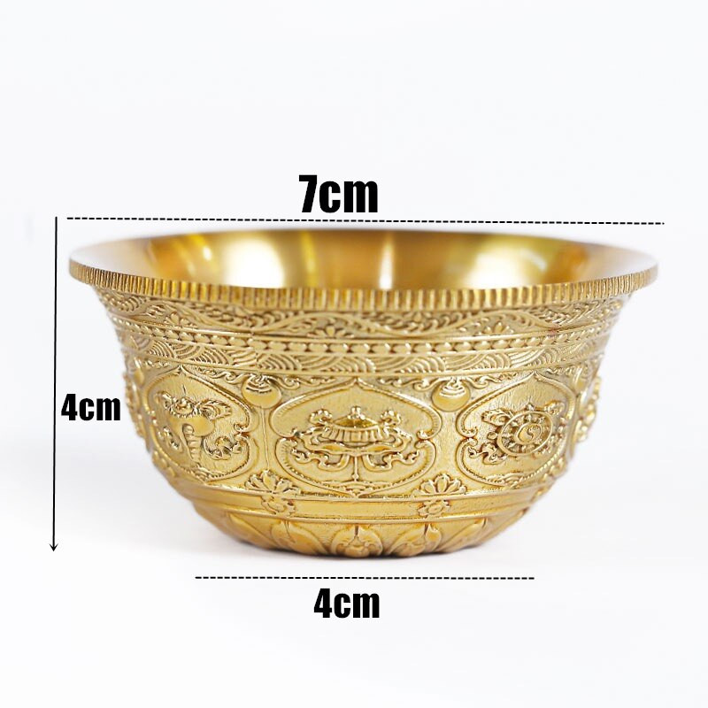 Reljefas gryno vario dubuo geriamasis vestuvėms 25 ml vyno puodelis vario pieno arbatos puodeliai bronzinis auksinis budistinis dubuo Dekoratyvinė dovana namams