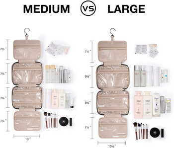 Τσάντα ταξιδιού τσάντα με κρεμαστό γάντζο Αδιάβροχη καλλυντική τσάντα μακιγιάζ Ταξίδι για αξεσουάρ Πλήρους μεγέθους Δοχείο Καλλωπισμού
