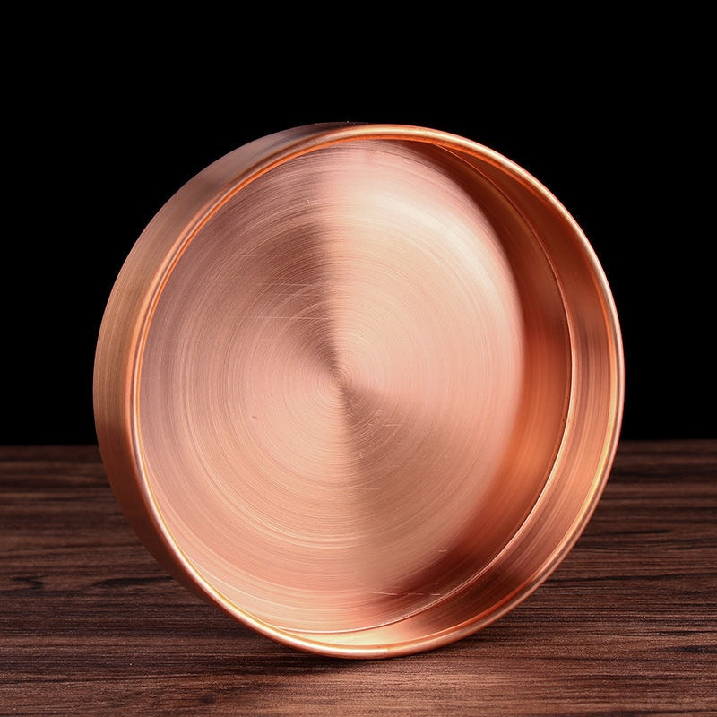 Farfurie Manza de cupru budism Lustruire de bun augur Din alamă tibetană Farfurie Tantra Tavă de închinare budistă Desktop Cadou pentru acasă Decorativ