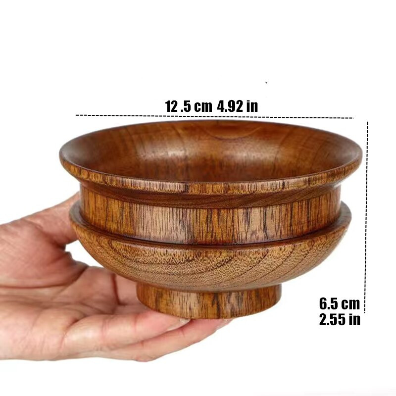 Rudas Tibeto ghi dubuo masyvo medžio masyvo tantrinės arbatos puodelis didelio dydžio 12cm Herders Retro budistinio maisto dubuo Dovanų namų apyvokos dekoratyvumas