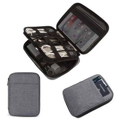 Nové dvojvrstvové digitálne úložné puzdro, USB dátový kábel, slúchadlá, drôt, pero, powerbanka, HDD organizér, prenosná cestovná súprava, puzdro