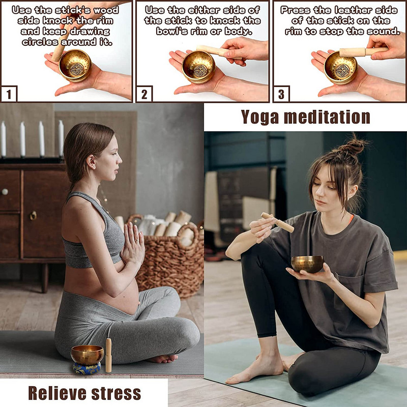 8 cm meditacinis Tibeto dainuojantis dubuo