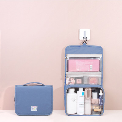 Prenosná kozmetická taška s veľkou kapacitou, cestovná make-up taška, dámska toaletná taška, organizér, zavesná mokrá a suchá separačná umývacia taška