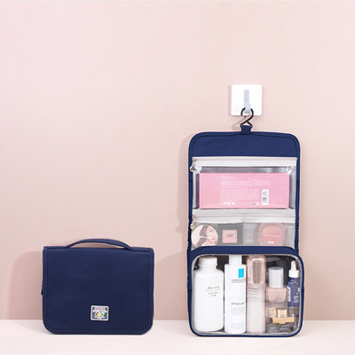 Prenosná kozmetická taška s veľkou kapacitou, cestovná make-up taška, dámska toaletná taška, organizér, zavesná mokrá a suchá separačná umývacia taška