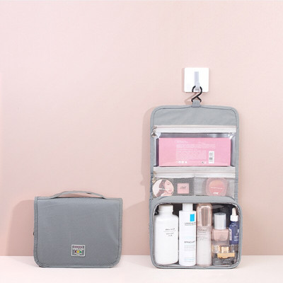 Prenosná kozmetická taška s veľkou kapacitou, cestovná make-up taška, dámska toaletná taška, organizér, zavesná mokrá a suchá separačná umývacia taška