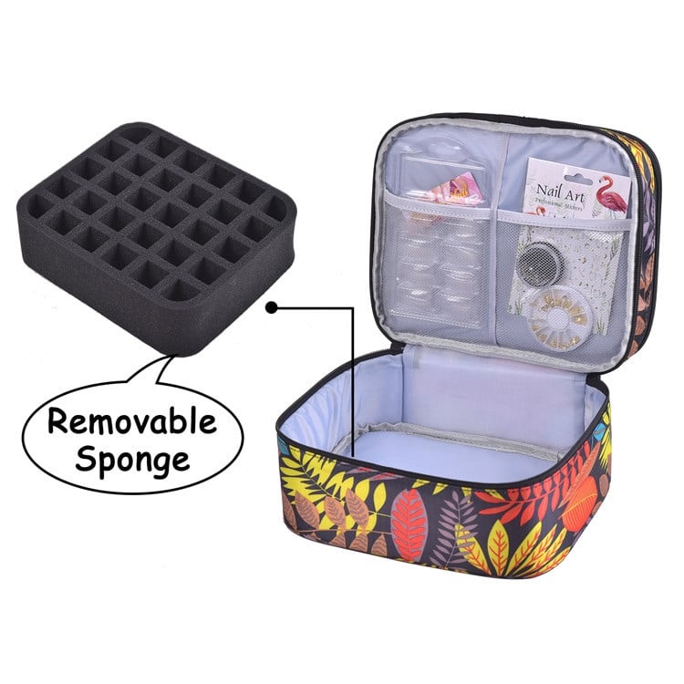 30Bottles eterinio aliejaus nešiojimo krepšys, nešiojamasis kelioninis dvisluoksnis nagų lakas, kosmetikos laikymo kvepalai lūpų dažai, odos priežiūros organizatorius