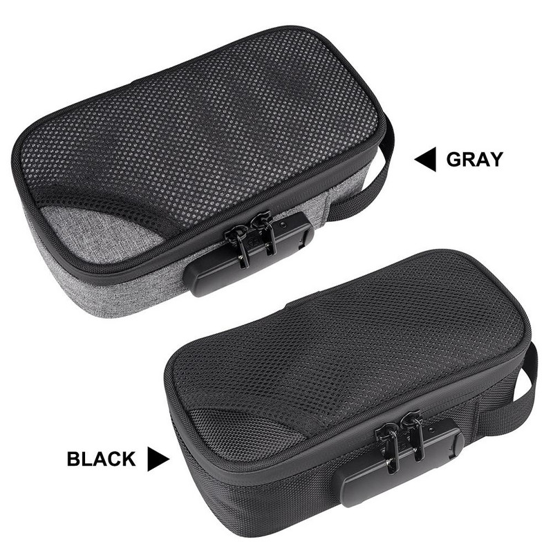 Geantă anti-miros cu încuietoare Geantă de depozitare pentru depozitare fără miros Set de accesorii pentru fumat Container Pungă pentru medicamente anti-miros pentru călătorie acasă