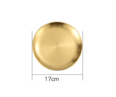 Farfurii Tavă rotundă îngroșată din oțel inoxidabil Farfurie pentru prăjituri cu fructe Vase cu oase Tavi pentru decorare grătar Veselă de bucătărie de uz casnic