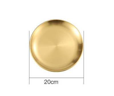 Farfurii Tavă rotundă îngroșată din oțel inoxidabil Farfurie pentru prăjituri cu fructe Vase cu oase Tavi pentru decorare grătar Veselă de bucătărie de uz casnic