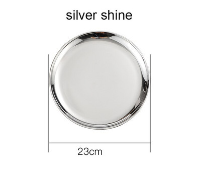Farfurii Tavă rotundă îngroșată din oțel inoxidabil Farfurie pentru prăjituri cu fructe Vase cu oase Tavi pentru decorare grătar Veselă de bucătărie de uz casnic