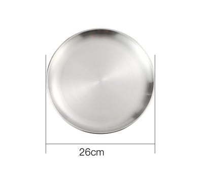 Farfurii Tavă rotundă îngroșată din oțel inoxidabil Farfurie pentru prăjituri cu fructe Vase cu oase Tavi pentru decorare grătar Veselă de bucătărie de uz casnic