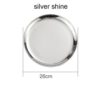 Farfurii Tavă rotundă îngroșată din oțel inoxidabil Farfurie pentru prăjituri cu fructe Vase cu oase Tavi pentru decorare grătar Veselă de bucătărie de uz casnic