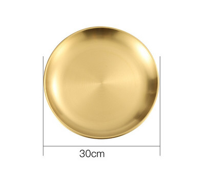 Farfurii Tavă rotundă îngroșată din oțel inoxidabil Farfurie pentru prăjituri cu fructe Vase cu oase Tavi pentru decorare grătar Veselă de bucătărie de uz casnic