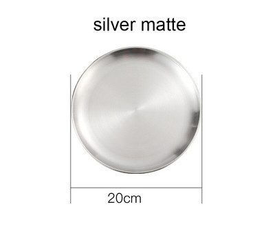 Farfurii Tavă rotundă îngroșată din oțel inoxidabil Farfurie pentru prăjituri cu fructe Vase cu oase Tavi pentru decorare grătar Veselă de bucătărie de uz casnic