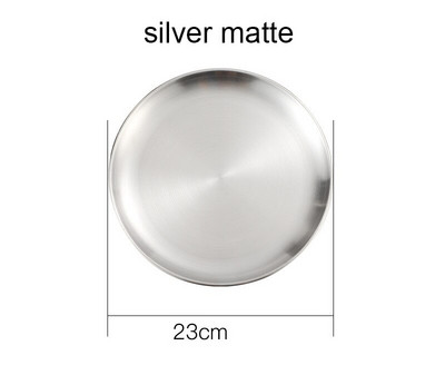 Farfurii Tavă rotundă îngroșată din oțel inoxidabil Farfurie pentru prăjituri cu fructe Vase cu oase Tavi pentru decorare grătar Veselă de bucătărie de uz casnic